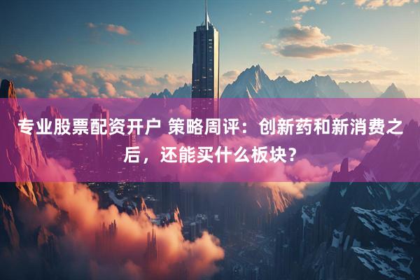 专业股票配资开户 策略周评：创新药和新消费之后，还能买什么板块？